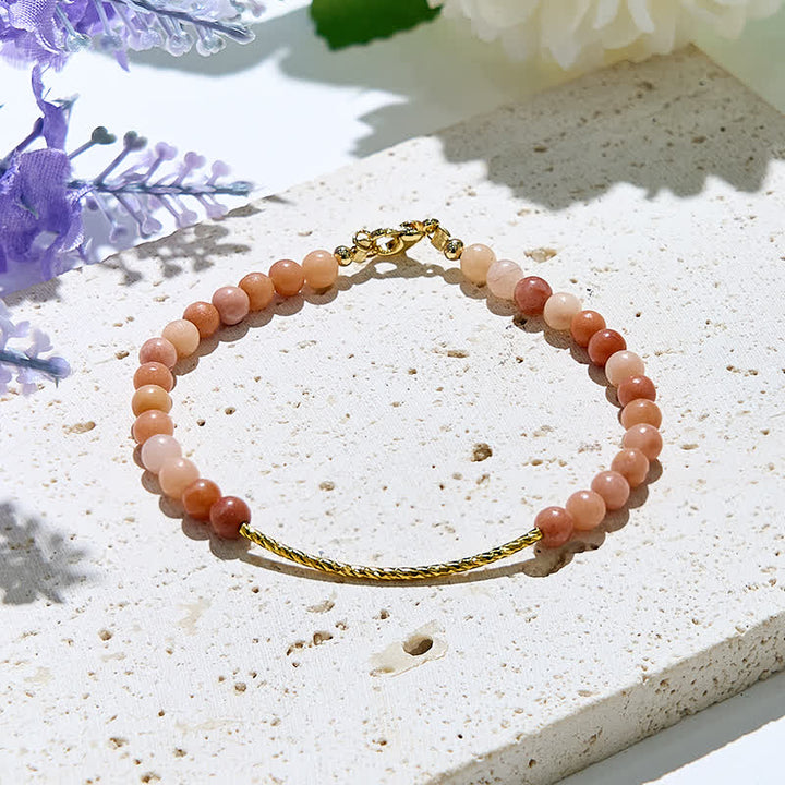 Olivenorma 2mm Natural Rhodochrosite Beads Bracelet