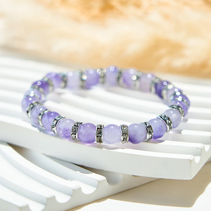 Olivenorma Natural Lepidolite Beaded Bracelet