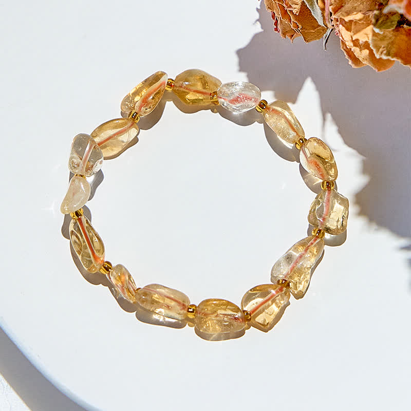 Olivenorma Natural Citrine Beaded Bracelet