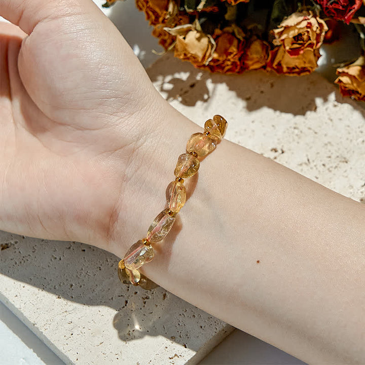 Olivenorma Natural Citrine Beaded Bracelet