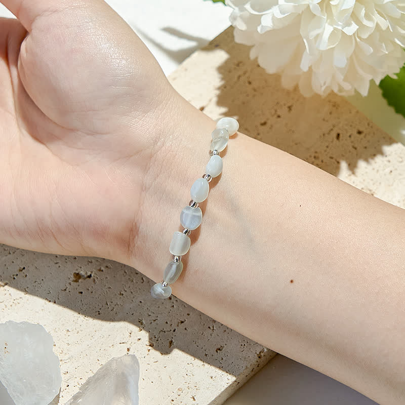 Olivenorma Natural Irregular Moonstone Bead Bracelet