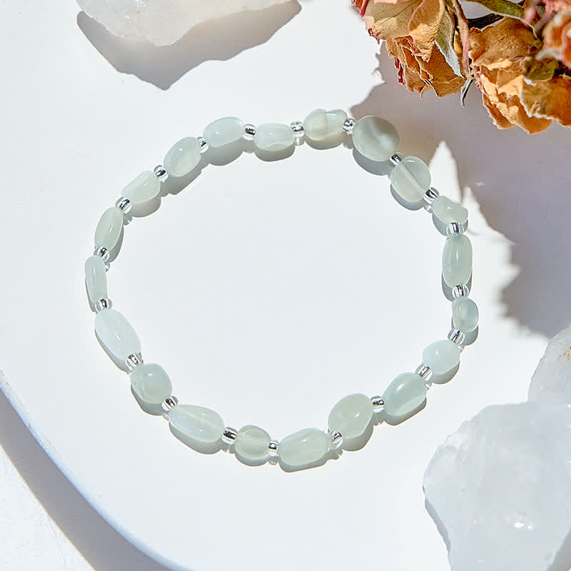 Olivenorma Natural Irregular Moonstone Bead Bracelet