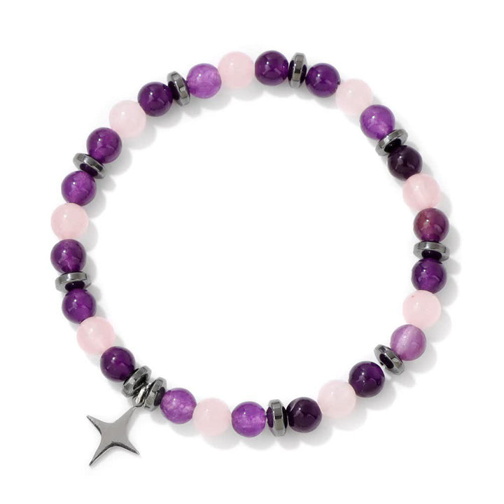 Olivenorma Natural Stone Beads Star Pendant Bracelet