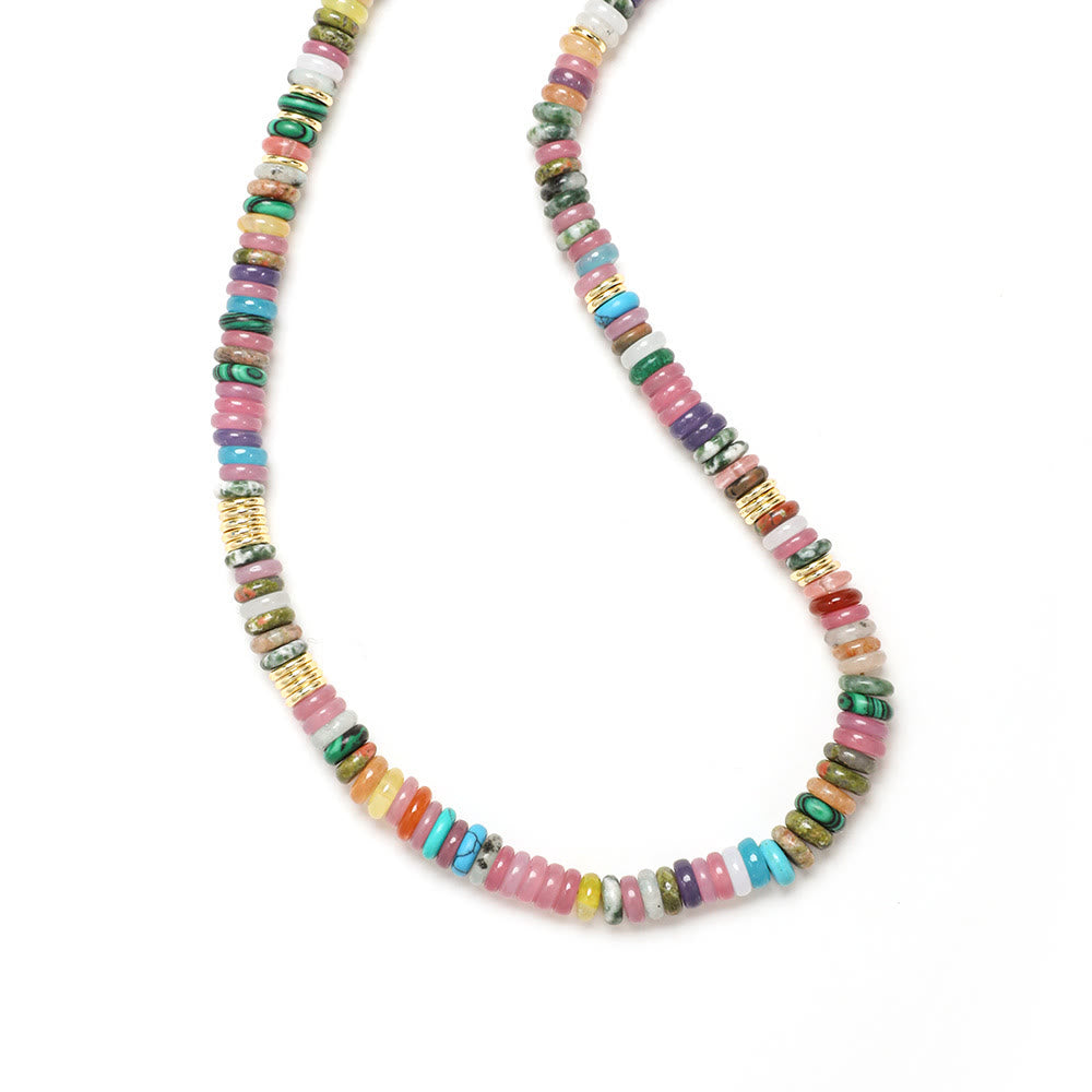 Olivenorma Boho Sun Moon Star Gemstone Beaded Necklace - image 21