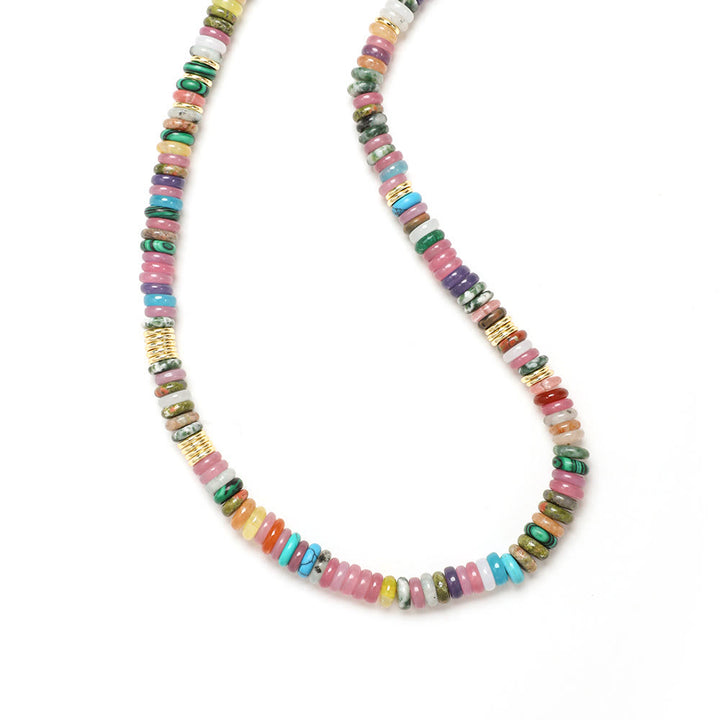 Olivenorma Boho Sun Moon Star Gemstone Beaded Necklace - image 21