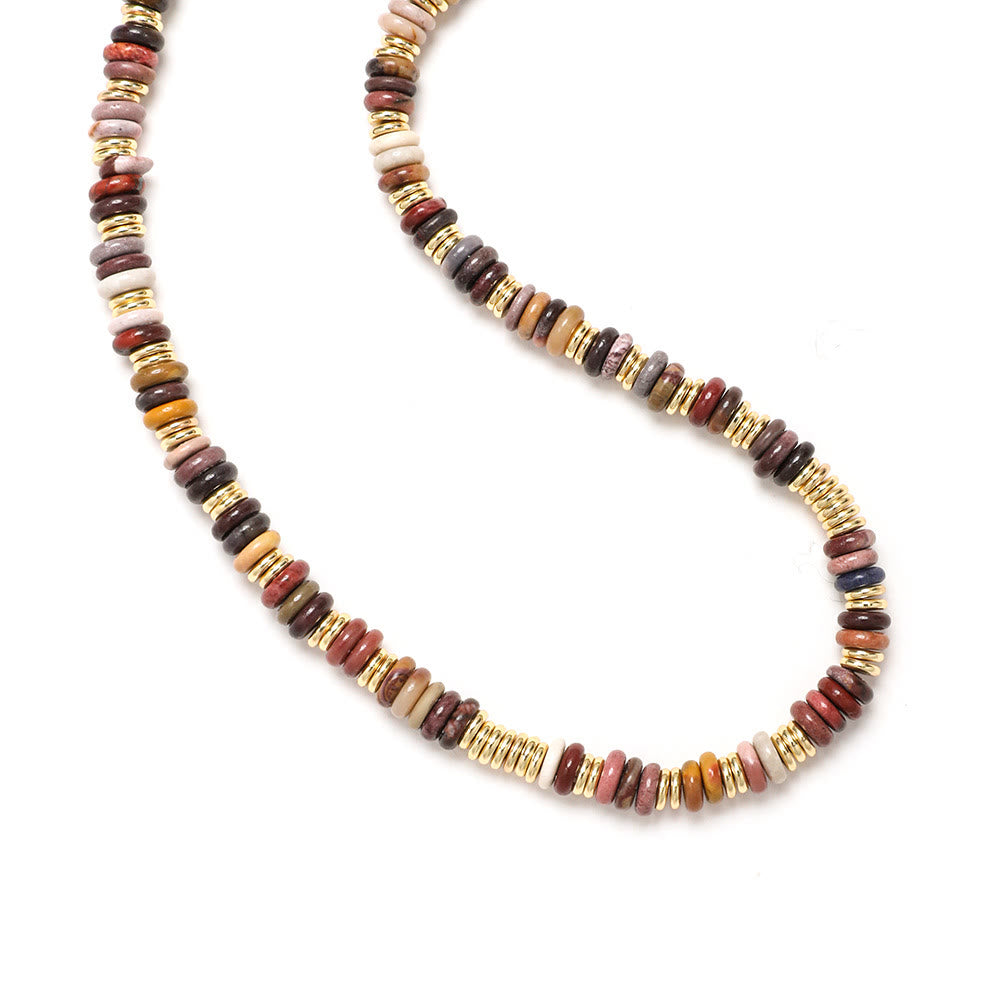 Olivenorma Boho Sun Moon Star Gemstone Beaded Necklace - image 24