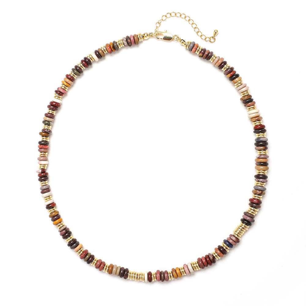 Olivenorma Boho Sun Moon Star Gemstone Beaded Necklace - image 23