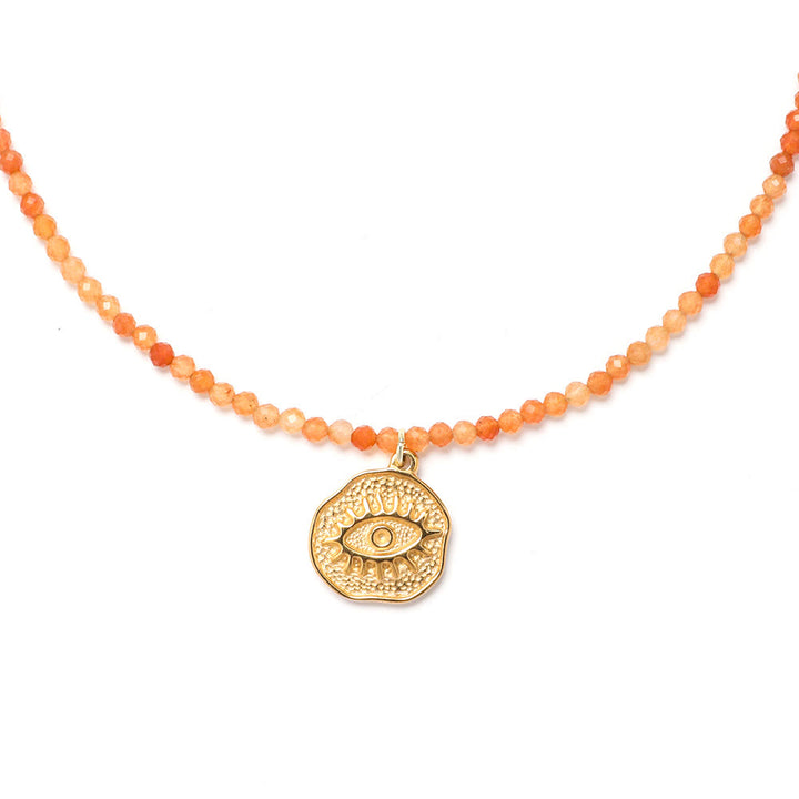 Olivenorma Boho Sun Moon Star Gemstone Beaded Necklace - image 2