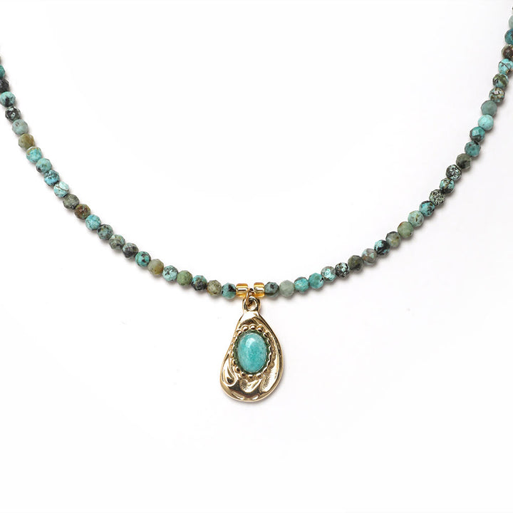 Olivenorma Boho Sun Moon Star Gemstone Beaded Necklace - image 17