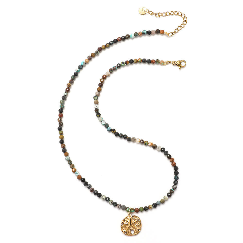 Olivenorma Boho Sun Moon Star Gemstone Beaded Necklace - image 11