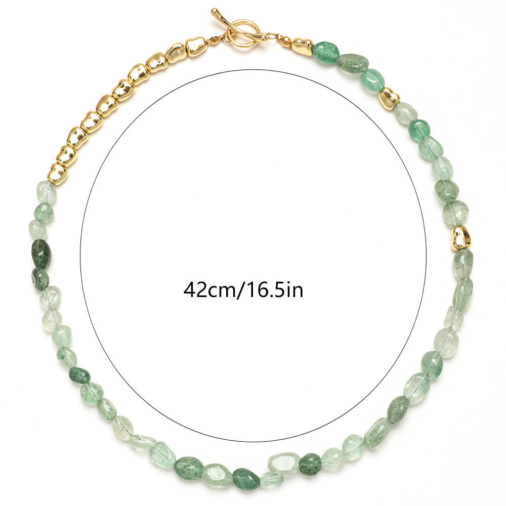 Olivenorma Irregular Amazonite Gemstone Beaded Choker Necklace