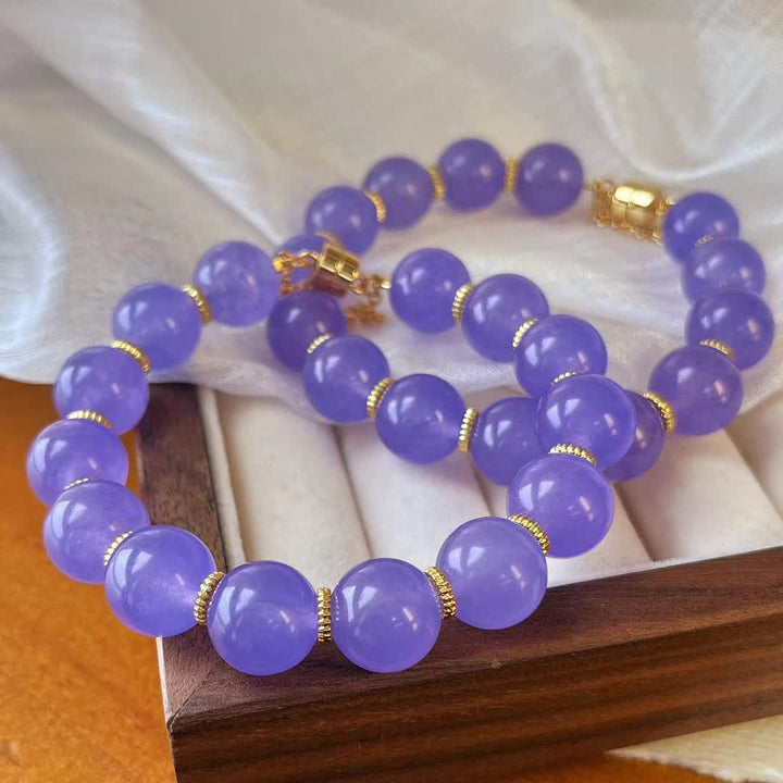 Olivenorma 12cm Natural Amethyst Bead Bracelet