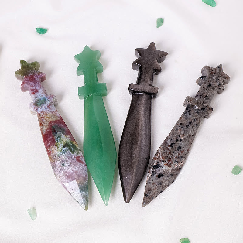 Olivenorma Engraved Dagger Natural Gemstone Decoration  - image 14