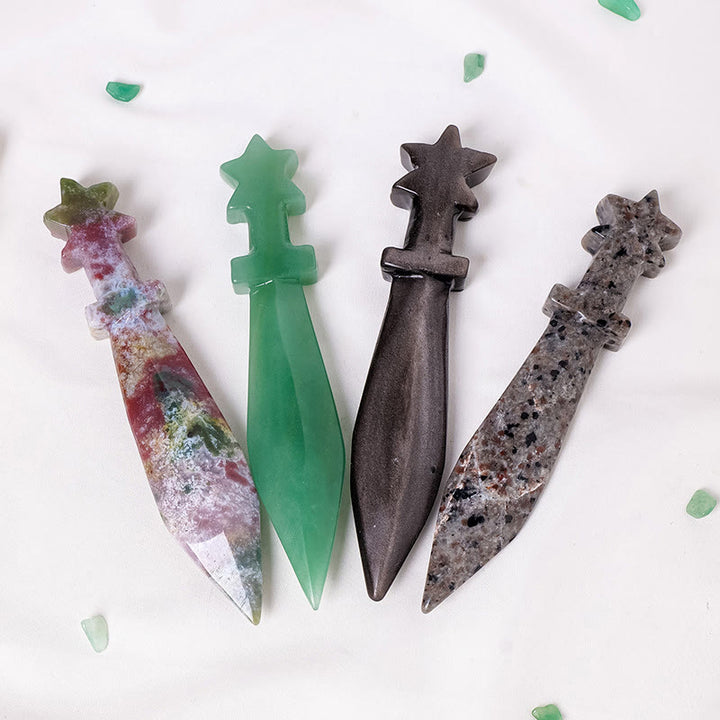 Olivenorma Engraved Dagger Natural Gemstone Decoration  - image 14