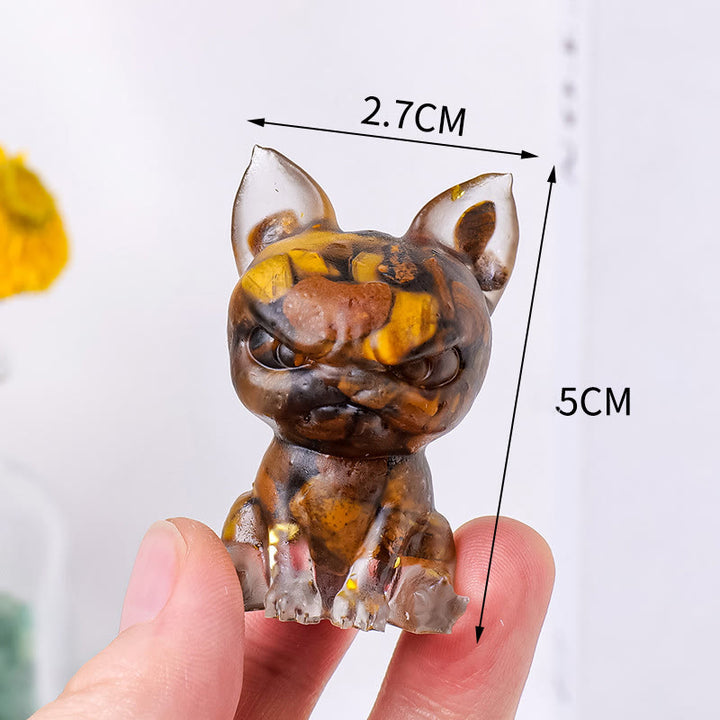 Olivenorma Meditation Dog Ornament Natural Gemstone Decoration - image 3