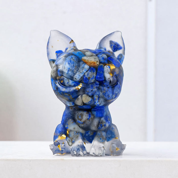 Olivenorma Meditation Dog Ornament Natural Gemstone Decoration - Lapis Lazuli - image 26