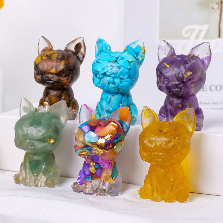 Olivenorma Meditation Dog Ornament Natural Gemstone Decoration - image 28