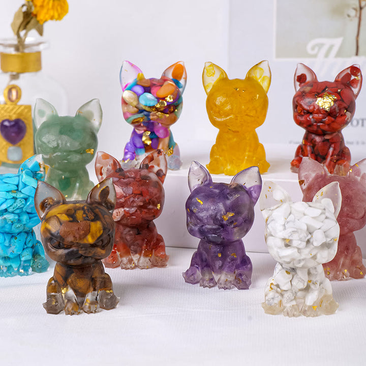 Olivenorma Meditation Dog Ornament Natural Gemstone Decoration - image 30