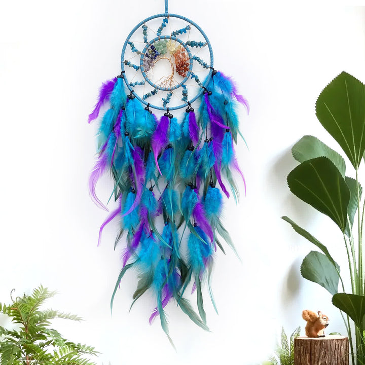 Olivenorma Chakra Tree of Life Braided Beads Dream Catcher