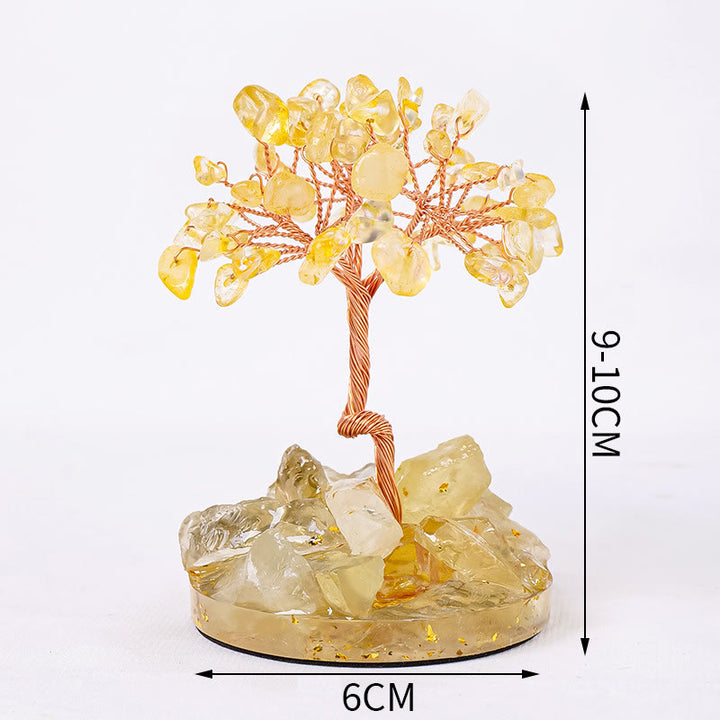 Olivenorma Luck Success Tree of Life Gemstone Feng Shui Tree