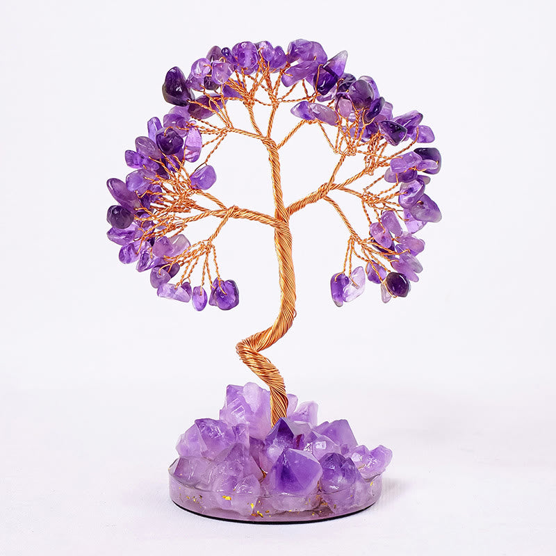 Olivenorma Luck Success Tree of Life Gemstone Feng Shui Tree