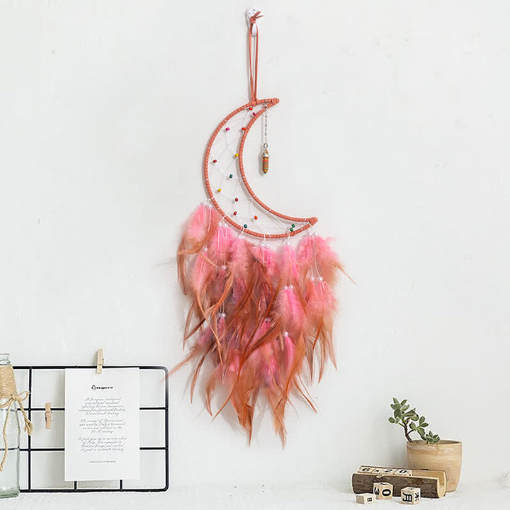 Olivenorma Colorful Rice Beads Orange Pink Dream Catcher