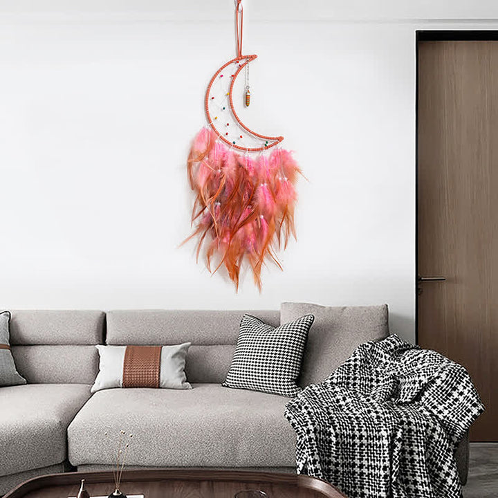 Olivenorma Colorful Rice Beads Orange Pink Dream Catcher