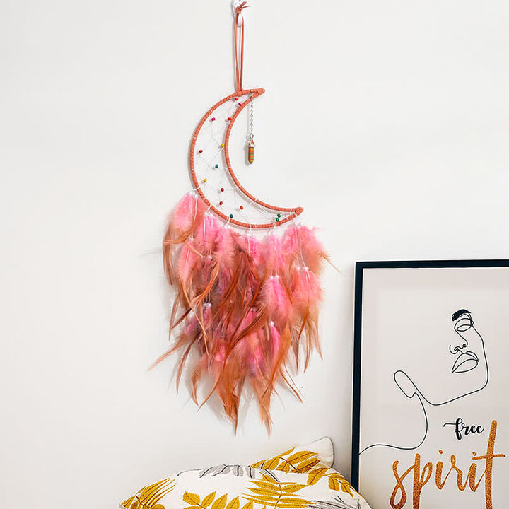 Olivenorma Colorful Rice Beads Orange Pink Dream Catcher