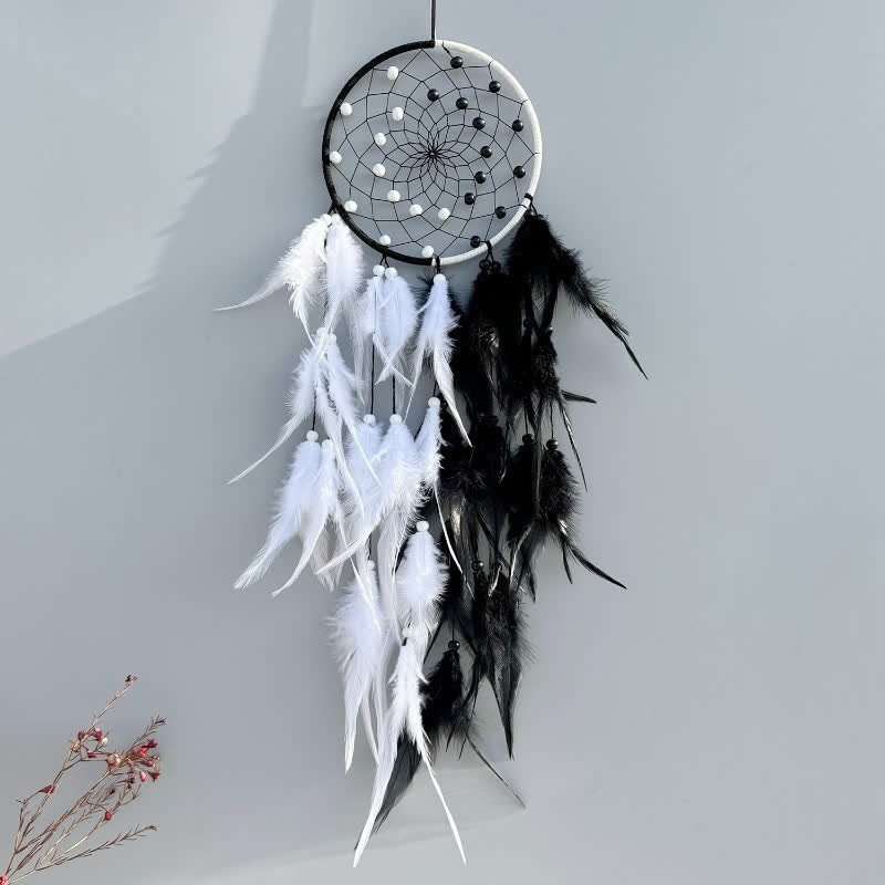 Olivenorma Handmade Dual Color With Feathers Dream Catcher