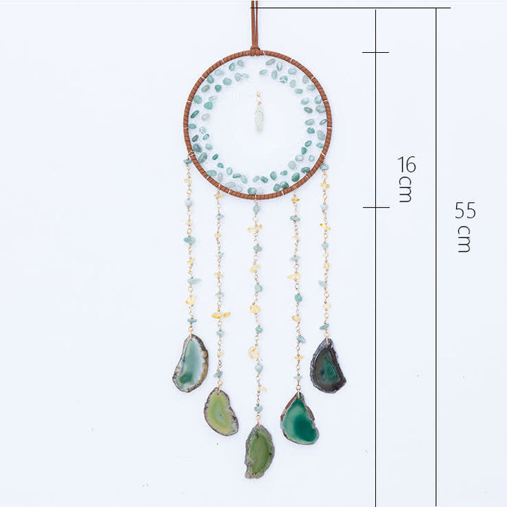 Olivenorma Natural Stone Green Aventurine Pendant Dream Catcher