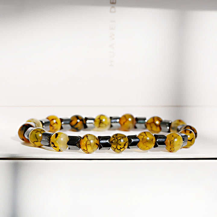 Olivenorma Geometric Hematite Beads Bracelet