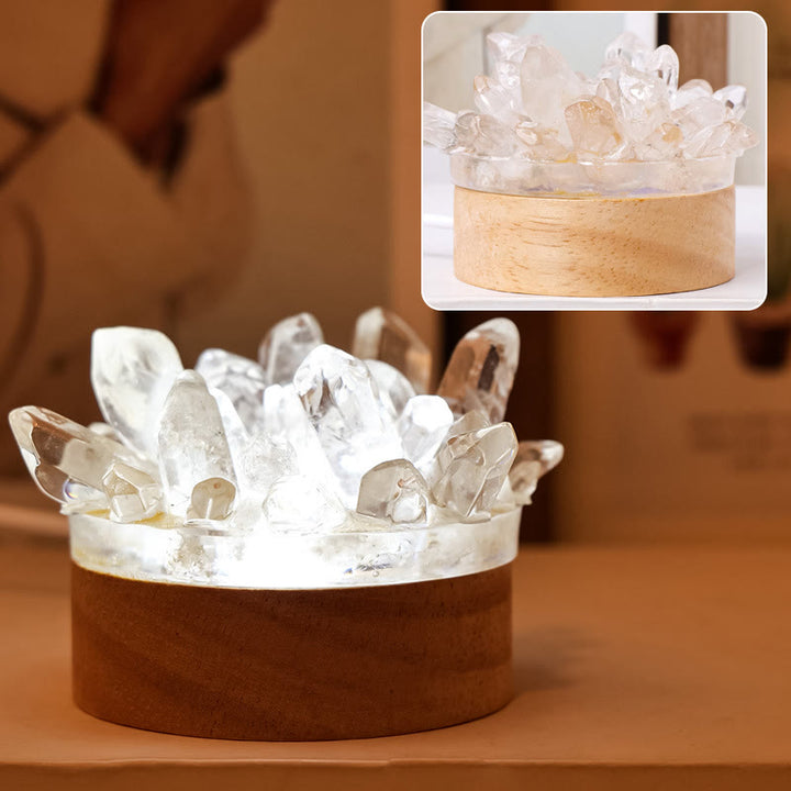 Olivenorma Rough Stone Night Light Crystal Lamp