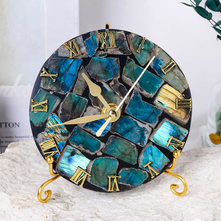 Olivenorma Raw Labradorite Agate Polishing Clock Hanging Decoration