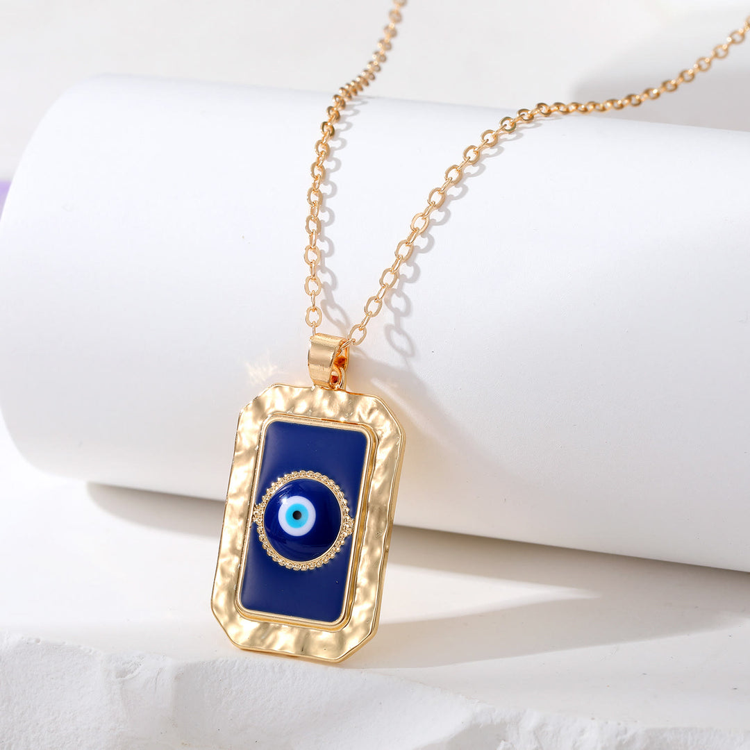 Olivenorma Geometric Evil Eye Charm Protection Necklace