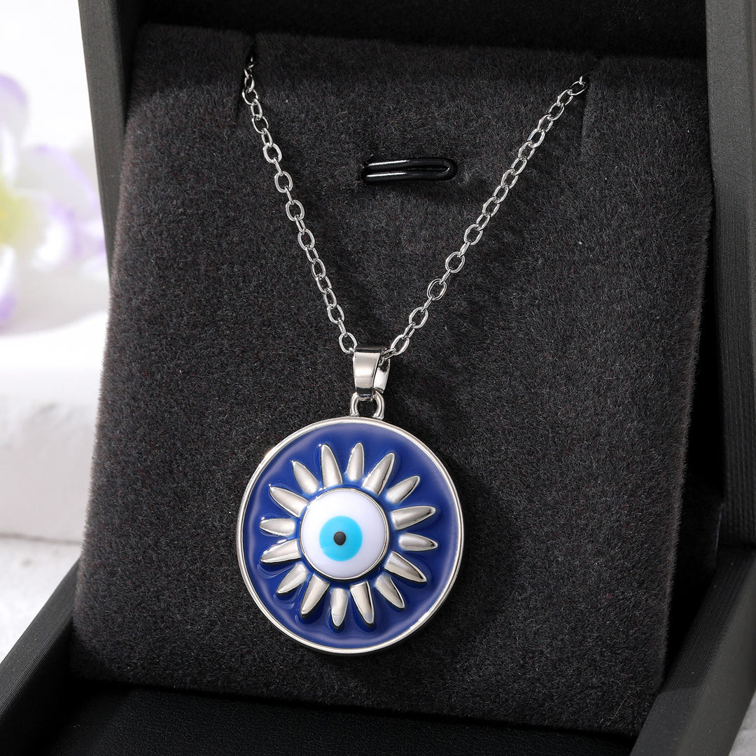 Olivenorma Geometric Evil Eye Charm Protection Necklace