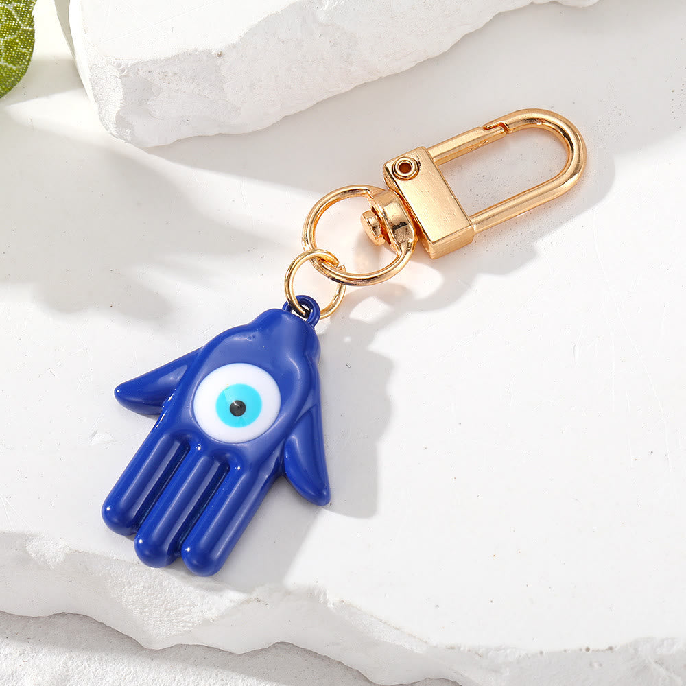 Olivenorma Hamsa Hand Shaped Evil Eye Protection Keychain - image 2
