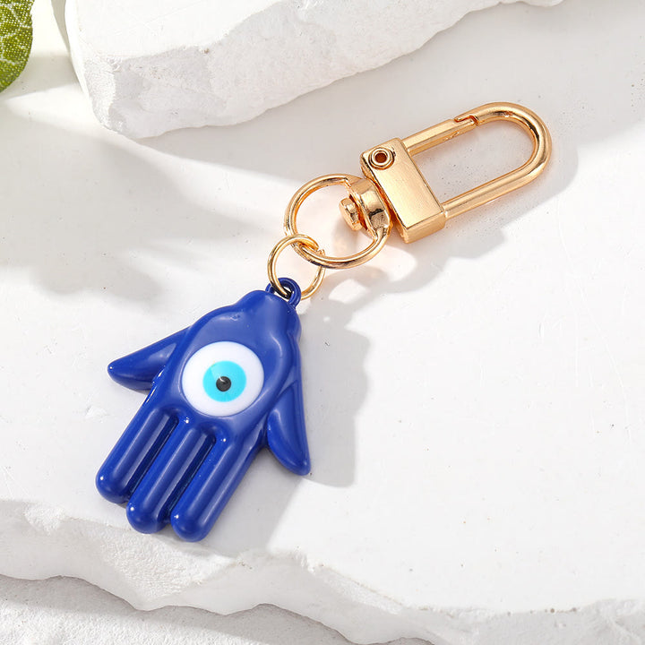 Olivenorma Hamsa Hand Shaped Evil Eye Protection Keychain - image 2