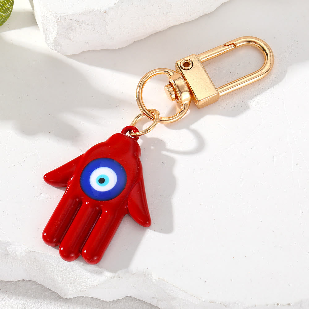 Olivenorma Hamsa Hand Shaped Evil Eye Protection Keychain - image 1