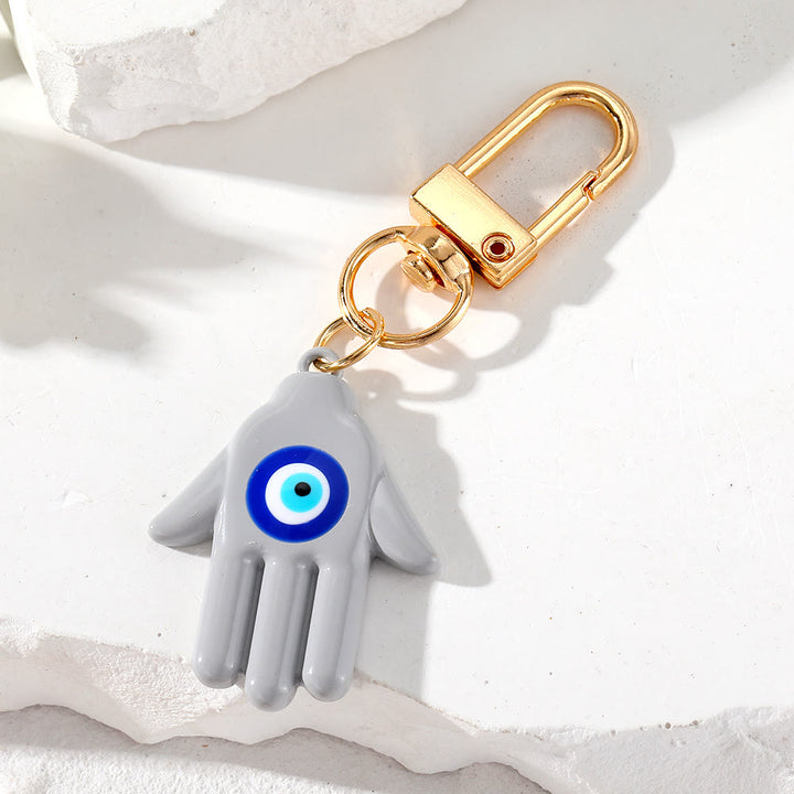 Olivenorma Hamsa Hand Shaped Evil Eye Protection Keychain - image 8