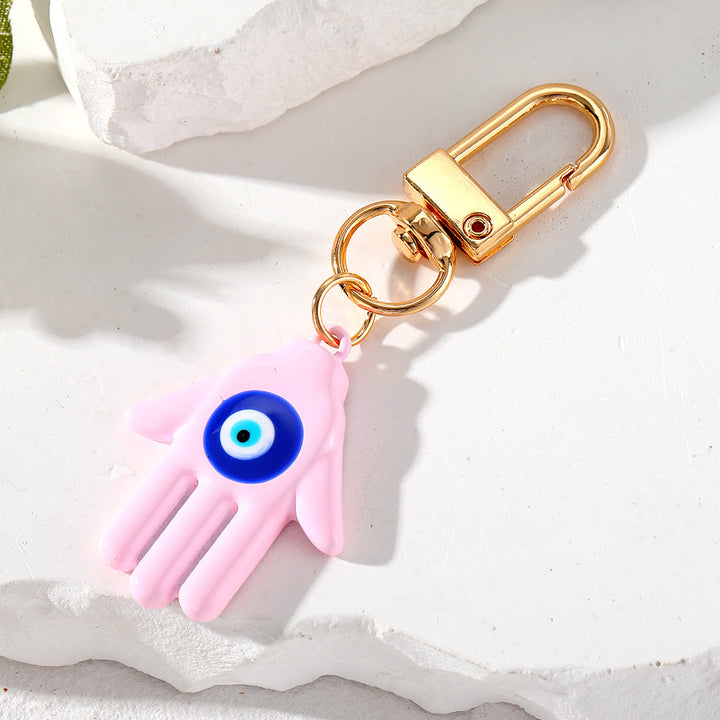 Olivenorma Hamsa Hand Shaped Evil Eye Protection Keychain - image 5