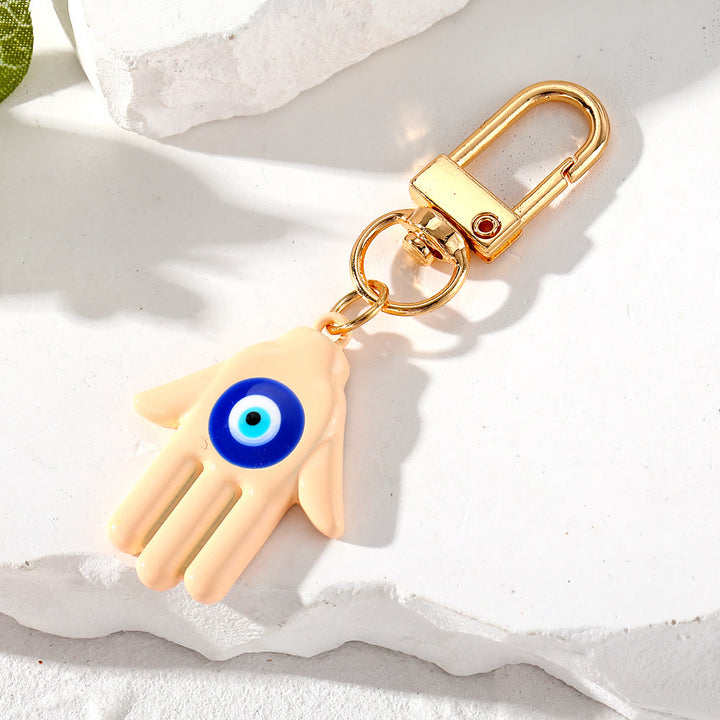 Olivenorma Hamsa Hand Shaped Evil Eye Protection Keychain - image 7