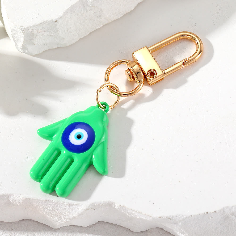 Olivenorma Hamsa Hand Shaped Evil Eye Protection Keychain - image 6