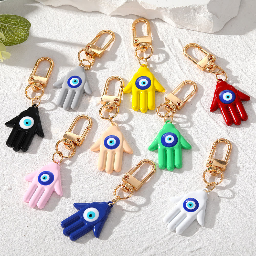Olivenorma Hamsa Hand Shaped Evil Eye Protection Keychain - image 0
