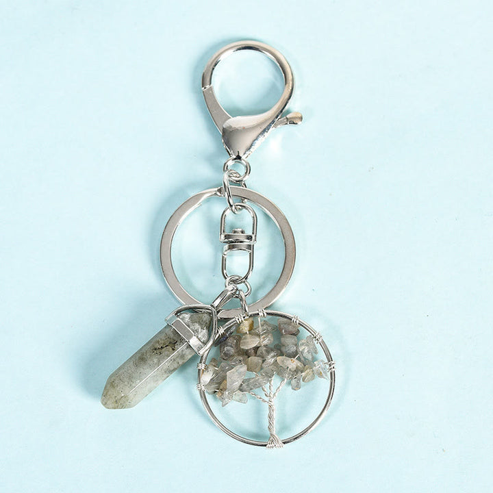 Olivenorma Tree of Life with Prism Gem Healing Keychain - Labradorite - image 13