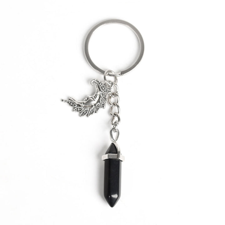 Olivenorma Moon And Sun Genuine Prism Gem Healing Keychain