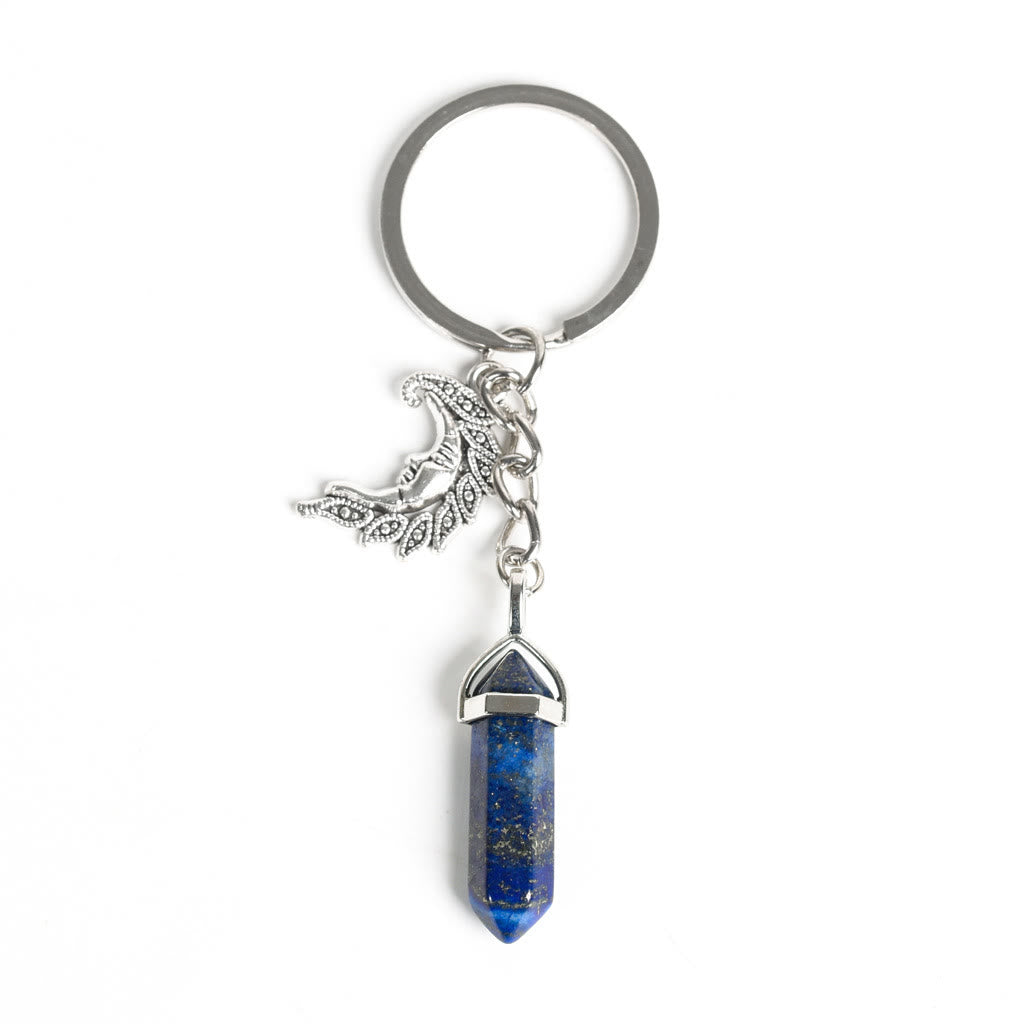 Olivenorma Moon And Sun Genuine Prism Gem Healing Keychain - Lapis Lazuli - image 17