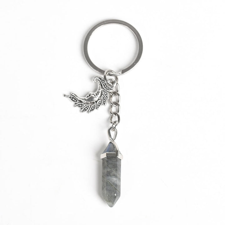 Olivenorma Moon And Sun Genuine Prism Gem Healing Keychain - Labradorite - image 11