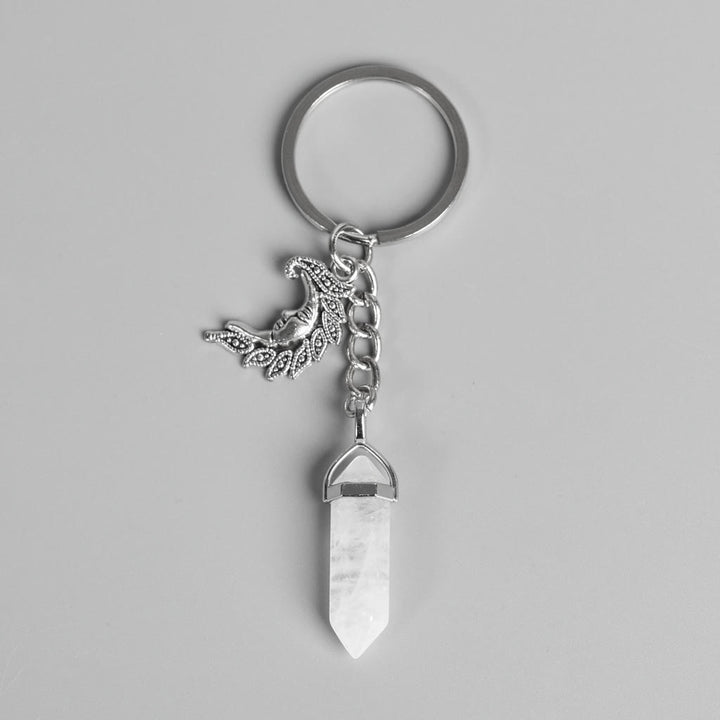 Olivenorma Moon And Sun Genuine Prism Gem Healing Keychain