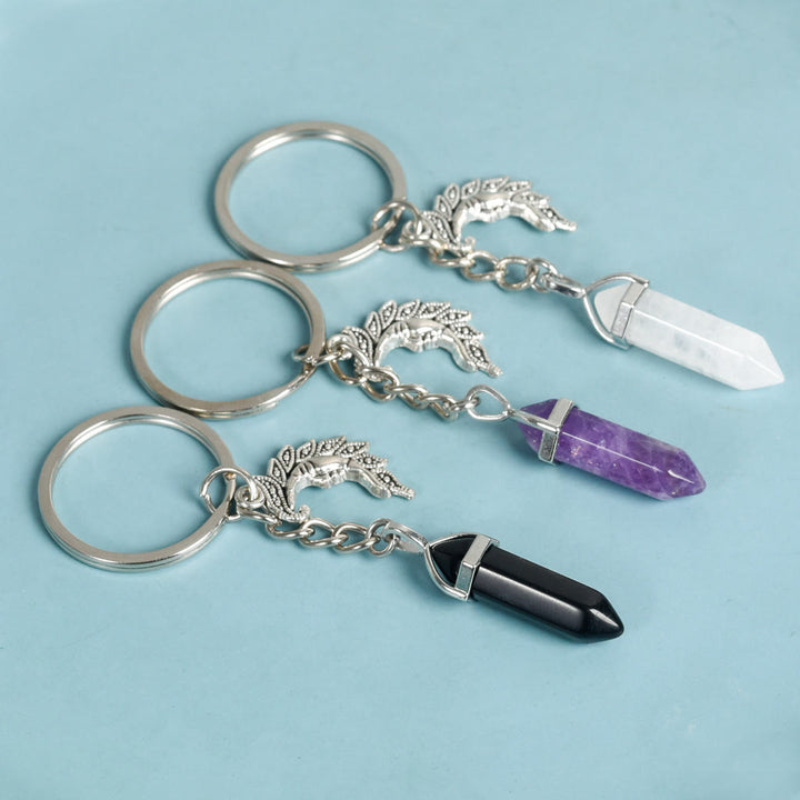 Olivenorma Moon And Sun Genuine Prism Gem Healing Keychain - image 21