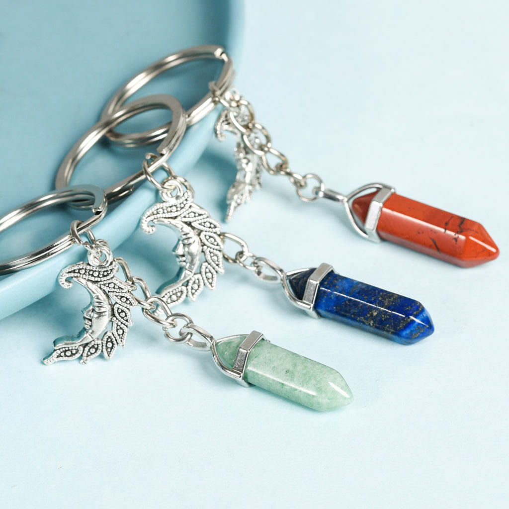 Olivenorma Moon And Sun Genuine Prism Gem Healing Keychain - image 0